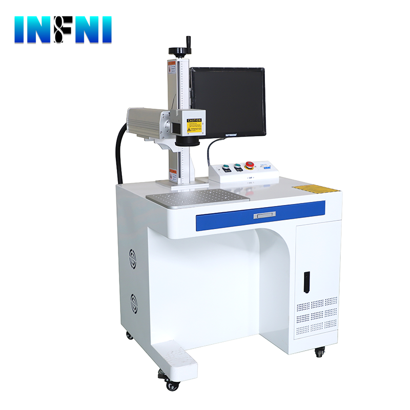 50W desktop fiber laser marking machine with rotary